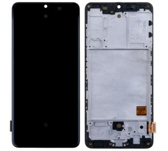 Дисплей для Samsung Galaxy A41 (A415F) модуль с рамкой Черный - (OLED) (Full Size)#2079051