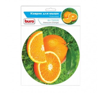 Коврик для мыши BURO BU-T600/39 mini (Апельсин) [30.05.24], шт#2010875