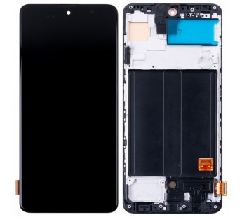 Дисплей для Samsung Galaxy A51 (A515F) модуль с рамкой Черный - (OLED) (Full Size)#2081934