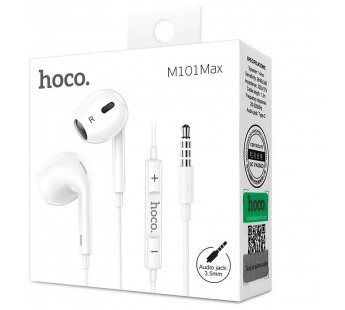 Наушники с микрофоном Hoco M101 Max, цвет белый#2010646