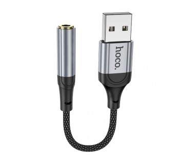 Аудиосоединитель/переходник Hoco LS36 (USB - 3,5мм) черный#2023734