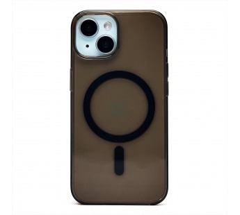 Чехол-накладка - PC Clear Case SafeMag для "Apple iPhone 15" (black) (231205)#2013389