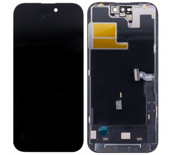 Дисплей для iPhone 14 Pro (A2891) в сборе с тачскрином Черный - (Soft OLED, Full HD, 120 Гц) (площадка под IC)#2083113