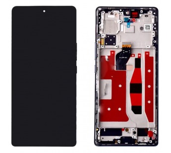 Дисплей для Huawei Honor 70 в рамке + тачскрин (черный) (100% LCD)#2069910