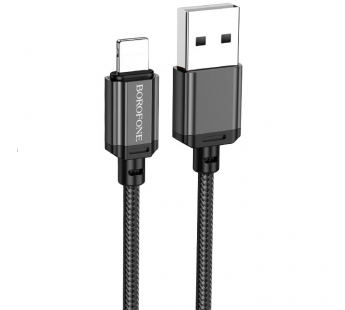 Кабель USB - Apple lightning Borofone BX87 Sharp 200см 2,4A  (black) (229437)#2013602