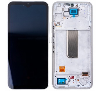 Дисплей для Samsung Galaxy A34 5G (A346B) модуль с рамкой Серебро - (OLED) (Small Size)#2080575
