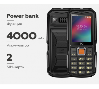 Мобильный телефон BQM-2410L Tank Power 4G Black+Gunmetal#2012883