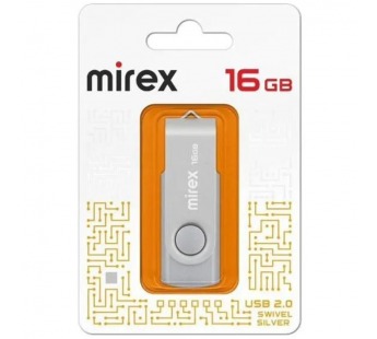 USB карта памяти 16ГБ Mirex Swivel Silver (13600-FMUSIS16)#2012828