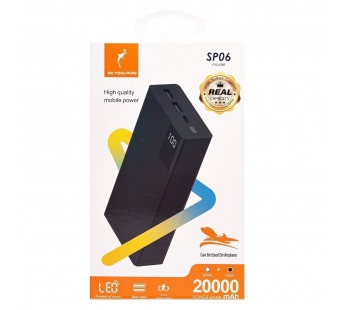 Внешний аккумулятор SKYDOLPHIN SP06 (повр. уп) 20000mAh Type-C/USB*2 (black)(233891)#2014361