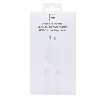 Адаптер Сетевой с кабелем ORG (повр. уп.) Type-C 3A/25W (Type-C/Lightning) (C) (white) (233896)#2019688