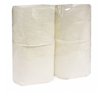 Туалетная бумага 2сл (4 рул) DEXLAIN Белая в рулоне на втулке 1/10уп#2014415