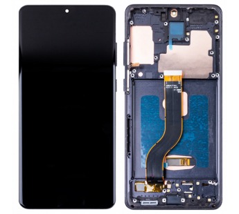 Дисплей для Samsung Galaxy S20+ (G985F) модуль с рамкой Черный - (OLED) (Full Size)#2082610
