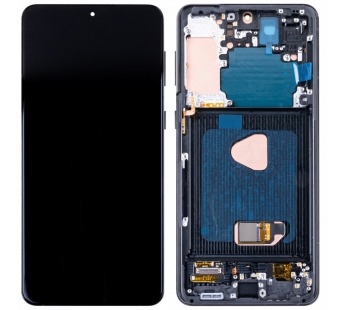 Дисплей для Samsung Galaxy S21+ (G996B) модуль с рамкой Черный - (OLED) (Full Size)#2078341