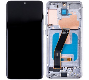 Дисплей для Samsung Galaxy S20 (G980F) модуль с рамкой Серый - (OLED) (Full Size)#2077727