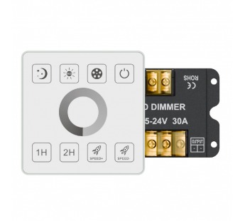 RoRi A2 контроллер 1-канальный, настенная сенсорная панель, 2.4 ГГц, IP20, белый, шт#2138063