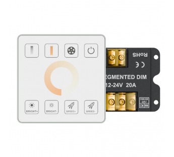 RoRi A2 контроллер 2-канальный, настенная сенсорная панель, 2.4 ГГц, IP20, белый, шт#2138062