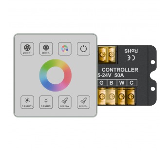 RoRi A2 контроллер 3-канальный, настенная сенсорная панель, 2.4 ГГц, IP20, белый, шт#2138061