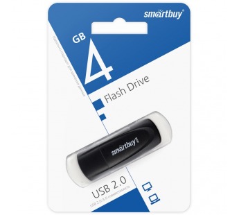 USB-флеш (USB 2.0) 4GB SmartBuy Scout Черный#2015208