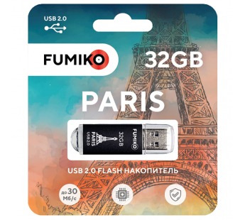 USB-флеш (USB 2.0) 32GB Fimiko Paris Черный#2015166
