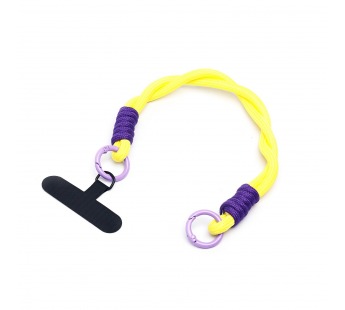Шнурок - на руку плетеный (yellow/dark violet) (231976)#2017553