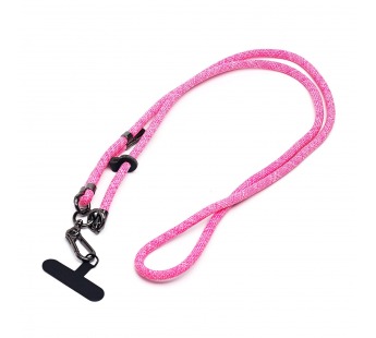 Шнурок - текстильный на шею регулируемый (pink) (231961)#2017549