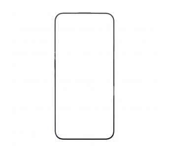 Защитное стекло с сеткой динамика для iPhone 15 Pro Черный#2036911