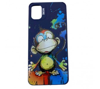 Чехол Samsung A05 (2023) Креатив Обезьянка Синий#2021126