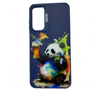 Чехол Samsung A25 5G (2024) Креатив Панда Синий#2084627
