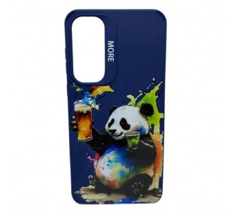 Чехол Samsung A55 5G (2024) Креатив Панда Синий#2021115