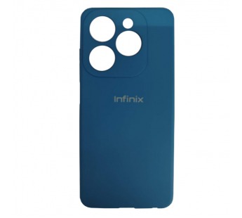 Чехол силиконовый Infinix HOT 40i Silicone Cover с лого синий#2019257