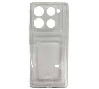 Чехол силиконовый Infinix Note 40 Pro с визитницей прозрачный#2134067