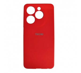 Чехол силиконовый Tecno Spark Go 2024/Pop 8 Silicone Cover с лого красный#2086920