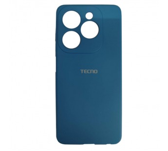 Чехол силиконовый Tecno Spark Go 2024/Pop 8 Silicone Cover с лого темно-синий#2020182