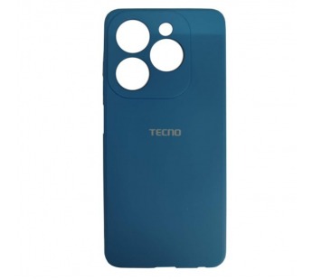 Чехол силиконовый Tecno Spark Go 2024/Pop 8 Silicone Cover с лого темно-синий#2086919