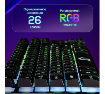 Клавиатура игровая мультимедийная Smartbuy RUSH Z6 USB черная (SBK-356G-K)/10#2019043
