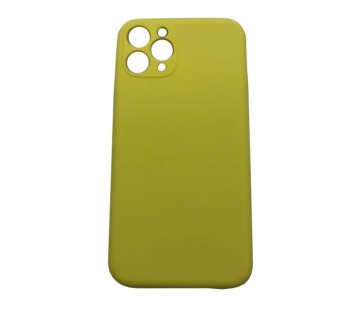 Чехол iPhone 11 Pro Max Silicone Case 1.5mm (Full низ и камера с Лого) Желтый#2070087