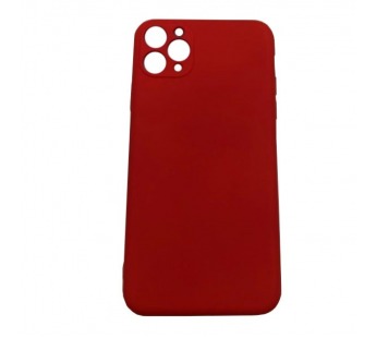 Чехол iPhone 11 Pro Max Silicone Case 1.5mm (Full низ и камера с Лого) Красный#2070084