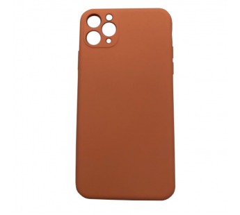 Чехол iPhone 11 Pro Max Silicone Case 1.5mm (Full низ и камера с Лого) Оранжевый#2020666