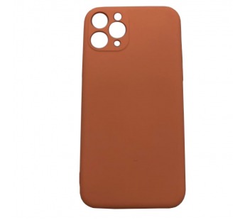 Чехол iPhone 11 Pro Silicone Case 1.5mm Full низ и камера с Лого Оранжевый#2020709