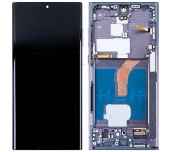 Дисплей для Samsung Galaxy S22 Ultra (S908B/S9080) модуль с рамкой Черный - (OLED)#2077723