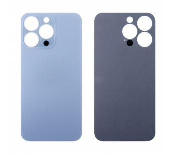 Задняя крышка для iPhone 13 Pro (A2640) Голубой (стекло, узкий вырез под камеру, логотип)#2068973