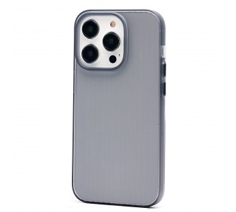 Чехол-накладка - PC089 для "Apple iPhone 14 Pro" (matte transparent/black) (231819)#2083324