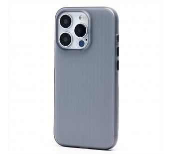 Чехол-накладка - PC089 для "Apple iPhone 15 Pro" (matte transparent/black) (231795)#2083369