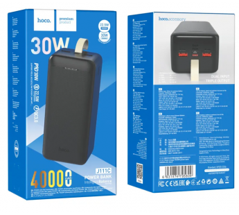 Внешний аккумулятор 40000 mAh HOCO J111C (Micro USB/USB*2/USB Type-C/22.5W+PD30W) черный#2020121