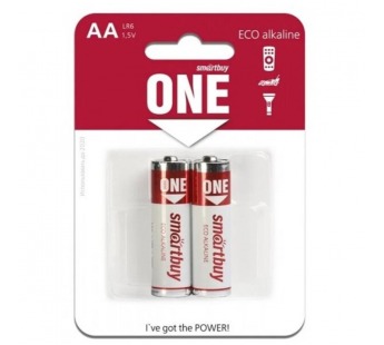 Батарейка AA LR6 Smartbuy Alkaline 1.5V (2 шт. в блистере)#2025127