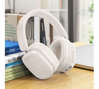 Накладные Bluetooth-наушники Hoco W51 Delightful (milky white) (229398)#2021948