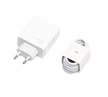 Адаптер Сетевой с кабелем - [BHR6035EU] (повр. уп.) USB 67W (USB/Type-C) (B) (white) (234710)#2022332