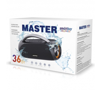 Портативная колонка SMARTBUY MASTER (Bluetooth/MP3/FM/микр/ПДУ/36Вт) черная#2034823