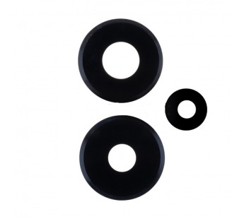 Стекло камеры для Xiaomi Redmi Note 13 Pro 4G (23117RA68G) (комплект 3 шт.) Черный#2083014