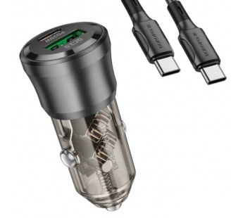 Адаптер Автомобильный с кабелем Borofone BZ25 Journey PD38W (Type-C to Type-C) (повр. уп.) ((234748)#2023070